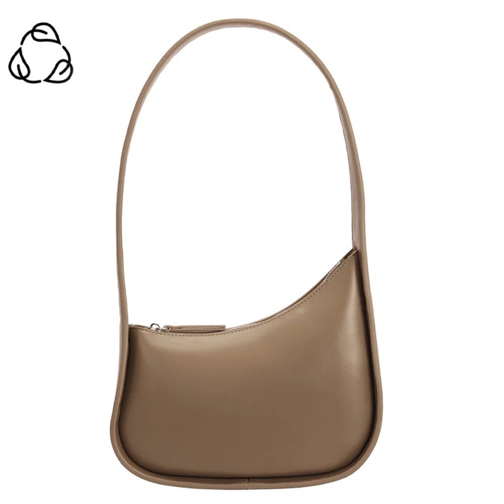 Melie Bianco Willow Taupe Recycled Vegan Shoulder Bag